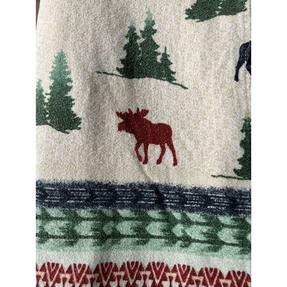 West Point Stevens Winter Caribou Flannel Bed Flat Top Sheet - Picture 5 of 6